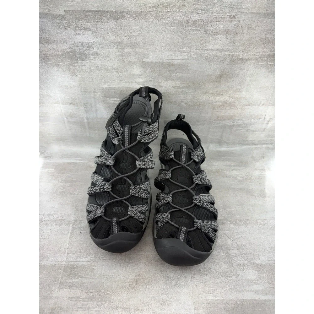 Keen Whisper Sandals Women Sz 10 Black Neutral Gray Waterproof Hiking 1028815